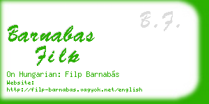 barnabas filp business card