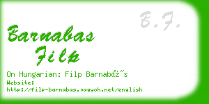 barnabas filp business card